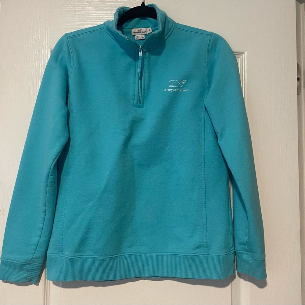 Vineyard Vines Aqua Quarter-Zip Pullover